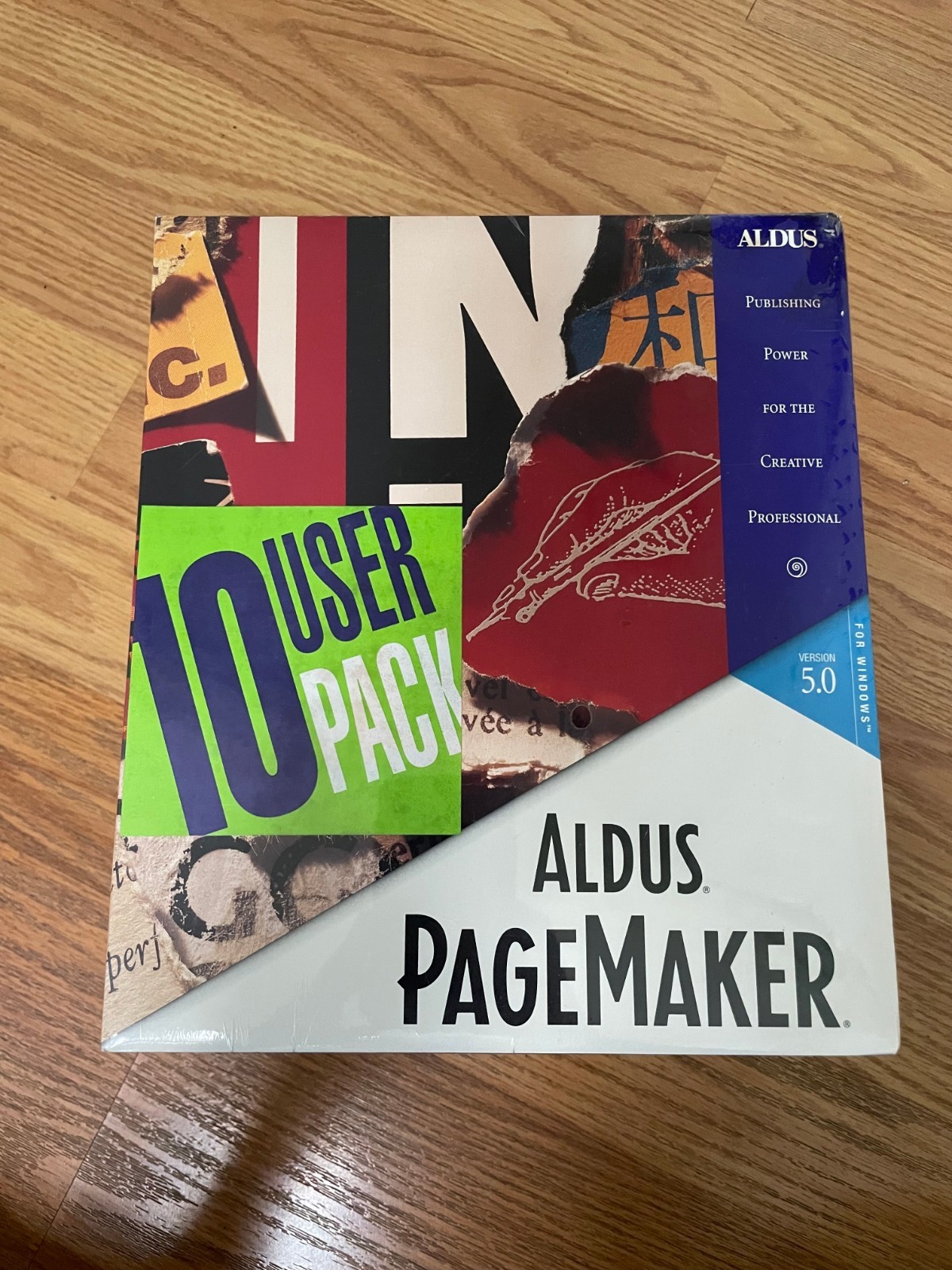 Sealed Aldus PageMaker 5.0 – 10 User Pack – Windows – Vintage Desktop Publishing