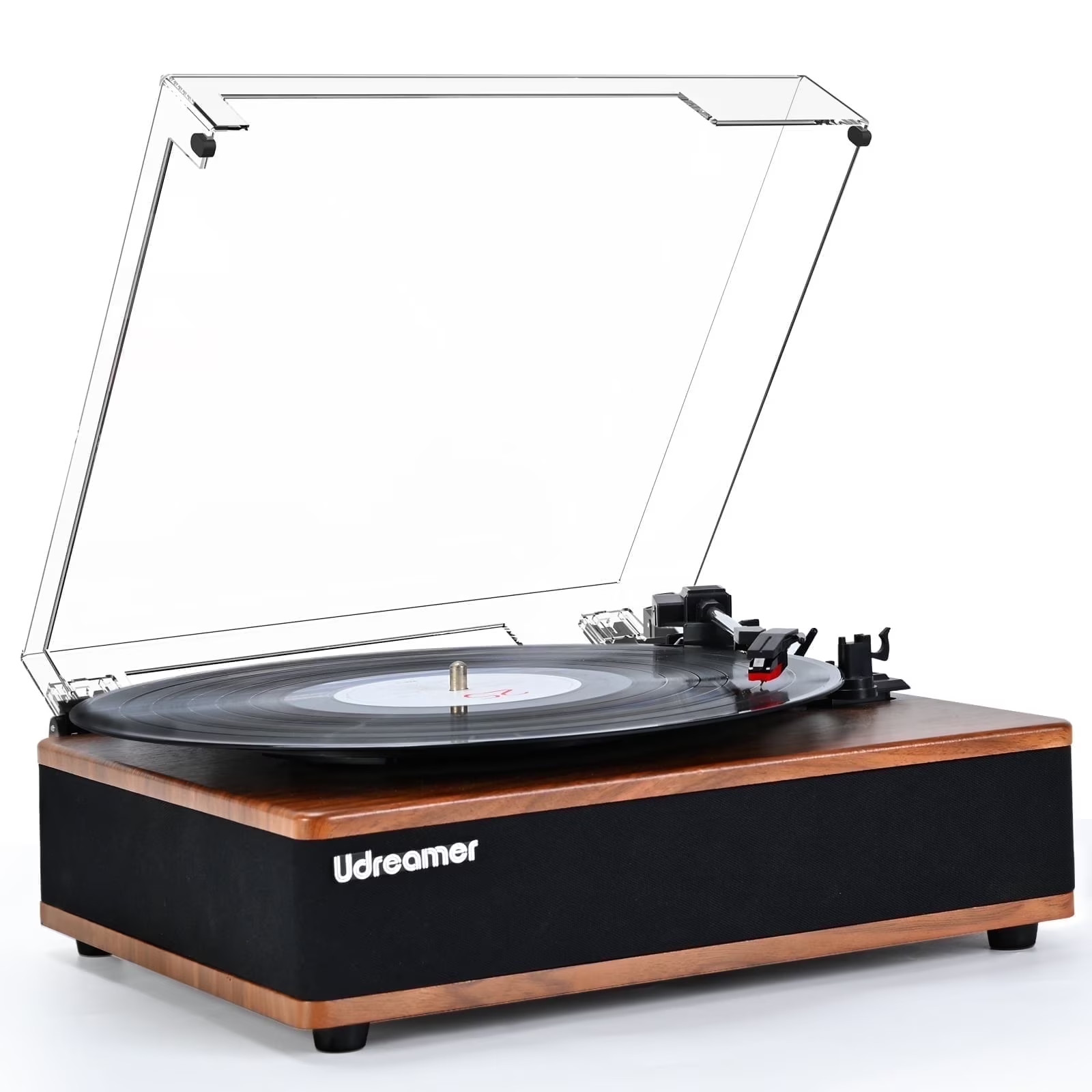 Udreamer Vinyl Record Player with Speakers & 3-Speed and Wireless Bluetooth,