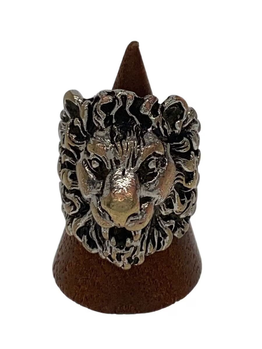 Gucci Ring Size 18 Gold Mens Lion Head Plating Peeling M1q18