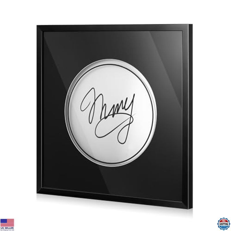 10" Wooden Drum Head Display Frame with Lockable UV Acrylic Door - Shadow Box