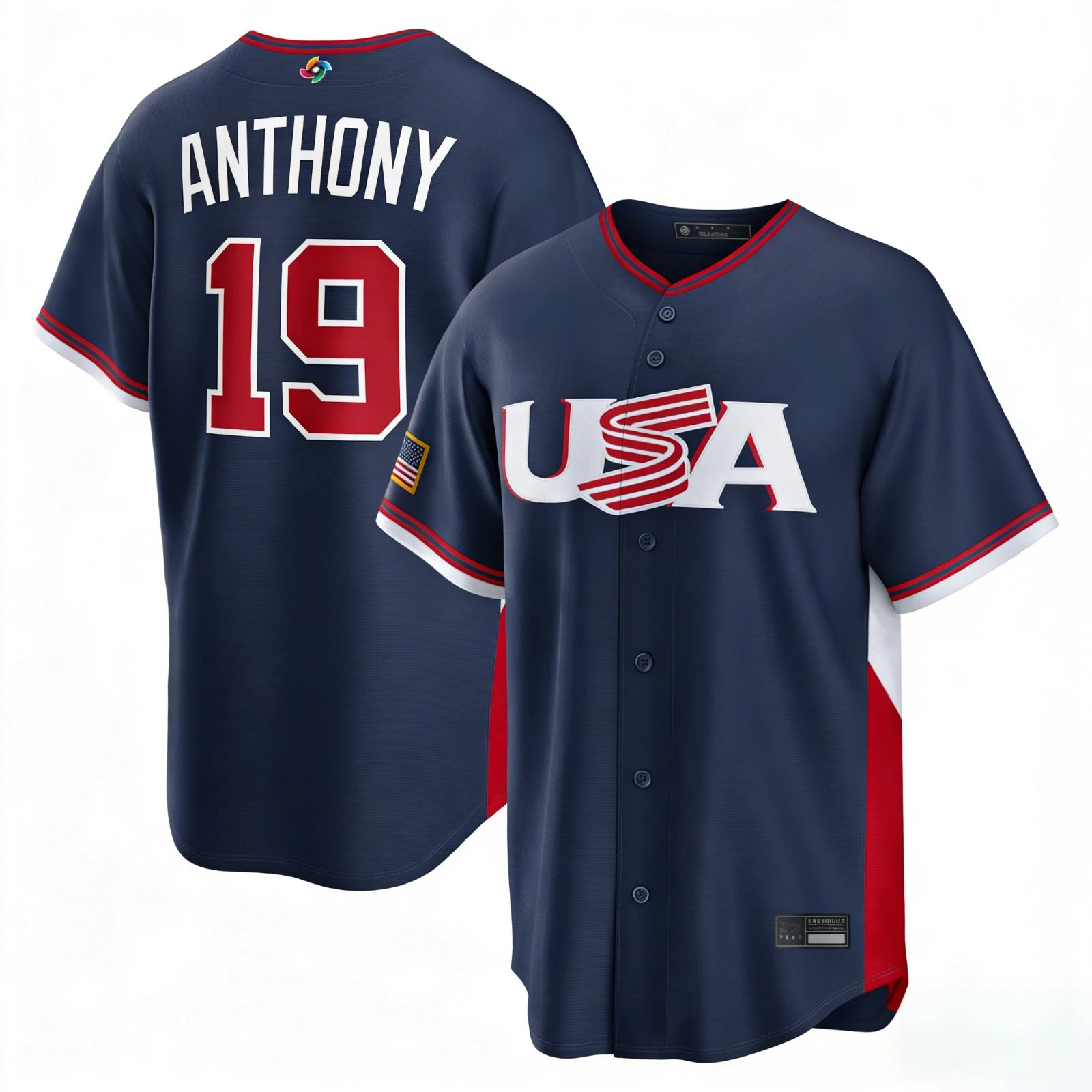 MEN #19 Anthony  2026 World Classic Navy Stitched Jersey