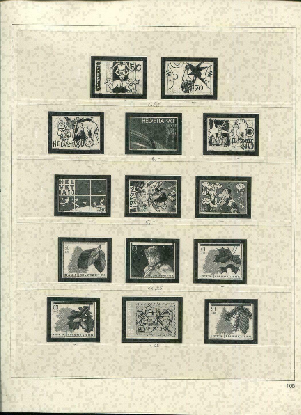 Switzerland 1980 - 1992 SAFE Dual Preprinted Album