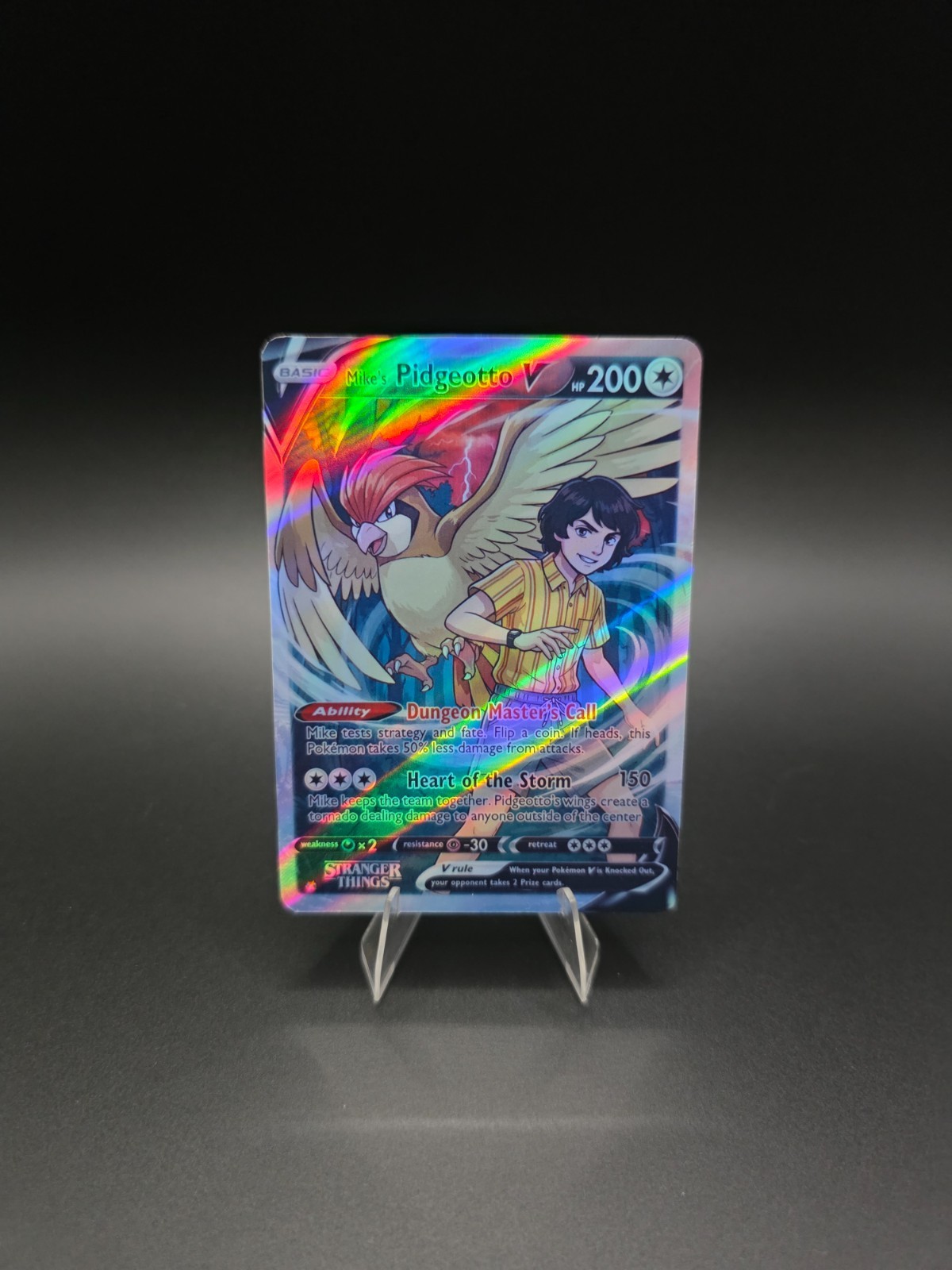 Mike's Pidgeotto V 2026 Pokémon Stranger Things Holo [Custom ACEO Art Card]