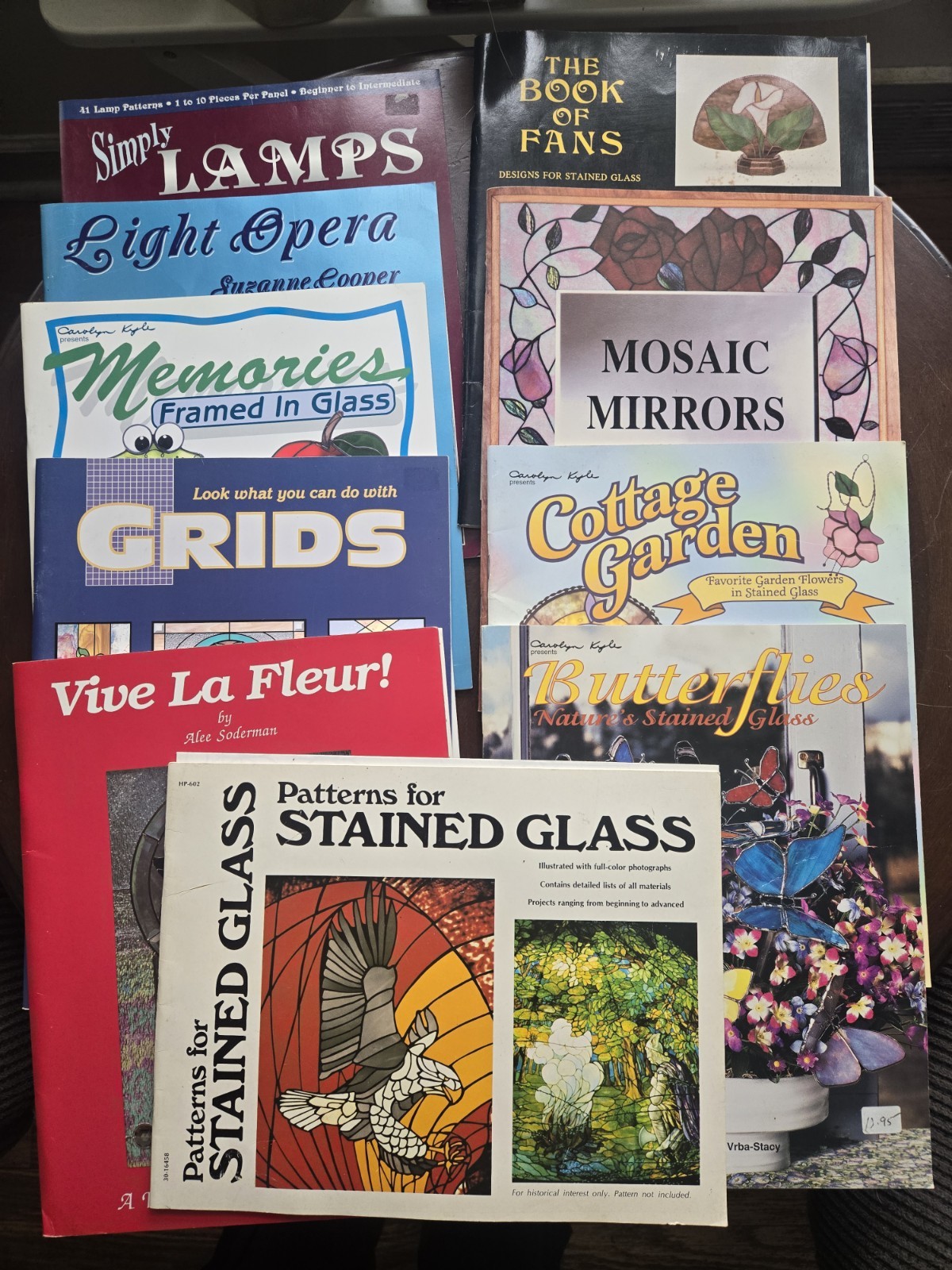 Vintage Stained Glass Pattern Book Lot