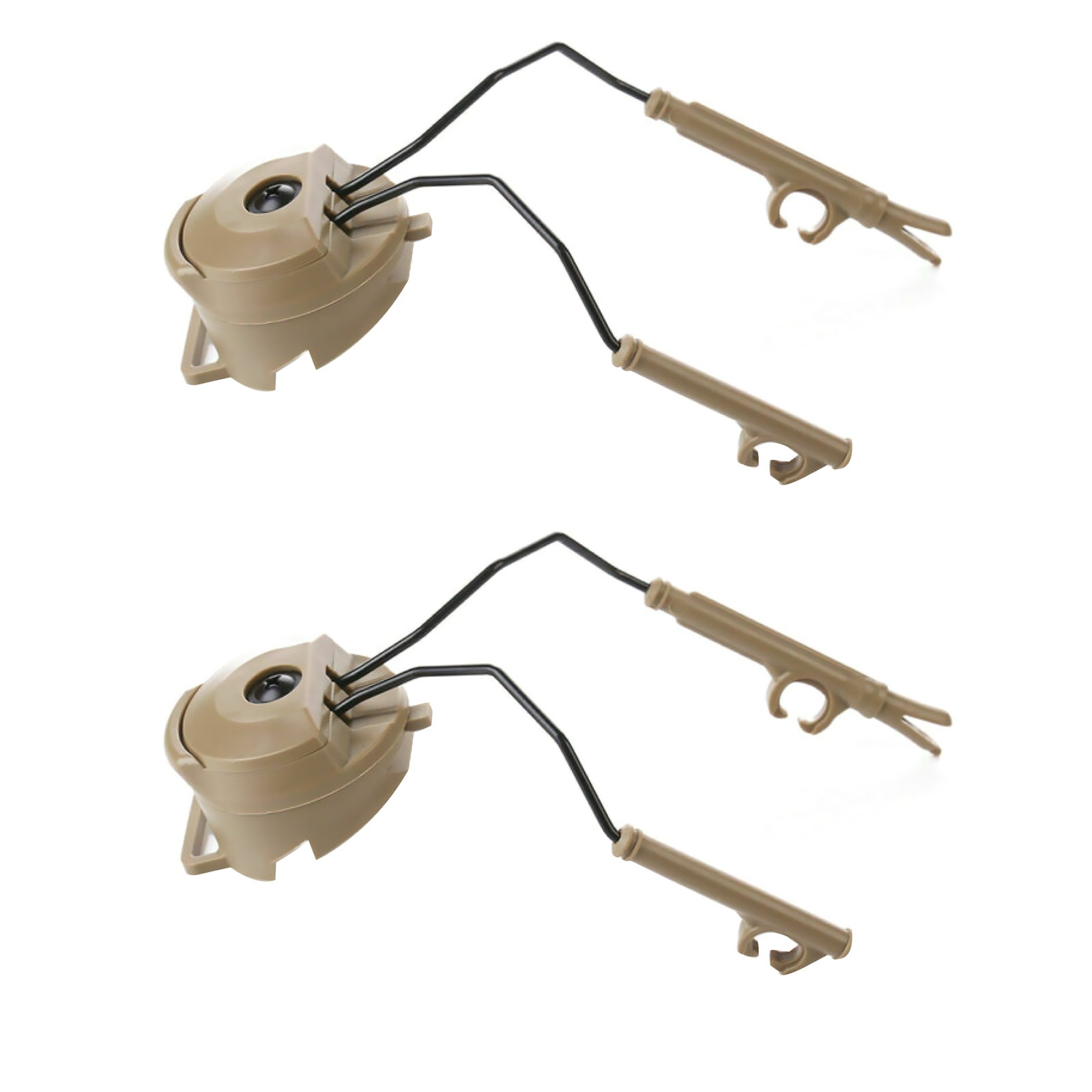 2Pcs Tactical Military Rail Adapter For FAST/ ACH/MICH/Sordin Helmet Earphone qq