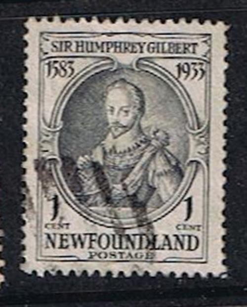 Stamp Newfoundland Canada #212 1 Cent Black Sir Humphrey Gilbert Used