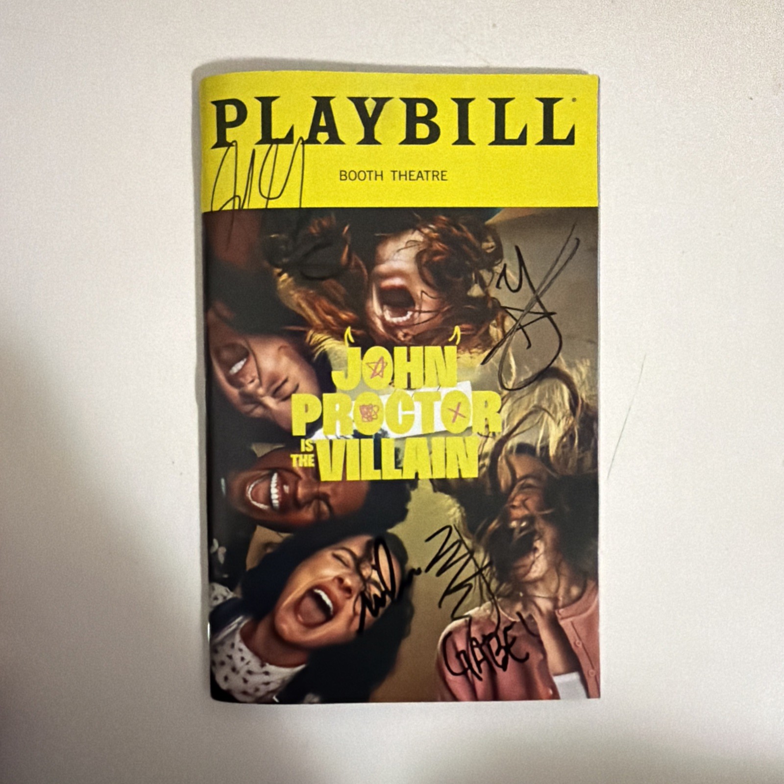 JOHN PROCTOR IS THE VILLAIN Broadway Playbill Signed by Sadie Sink 