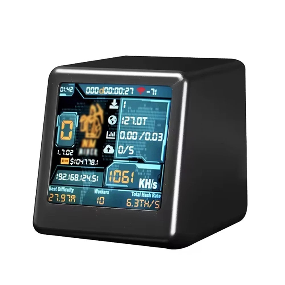 1060KH/s NerdMiner NMMiner V2 ESP32 BTC Solo Miner Crypto Lottery Miner Clock