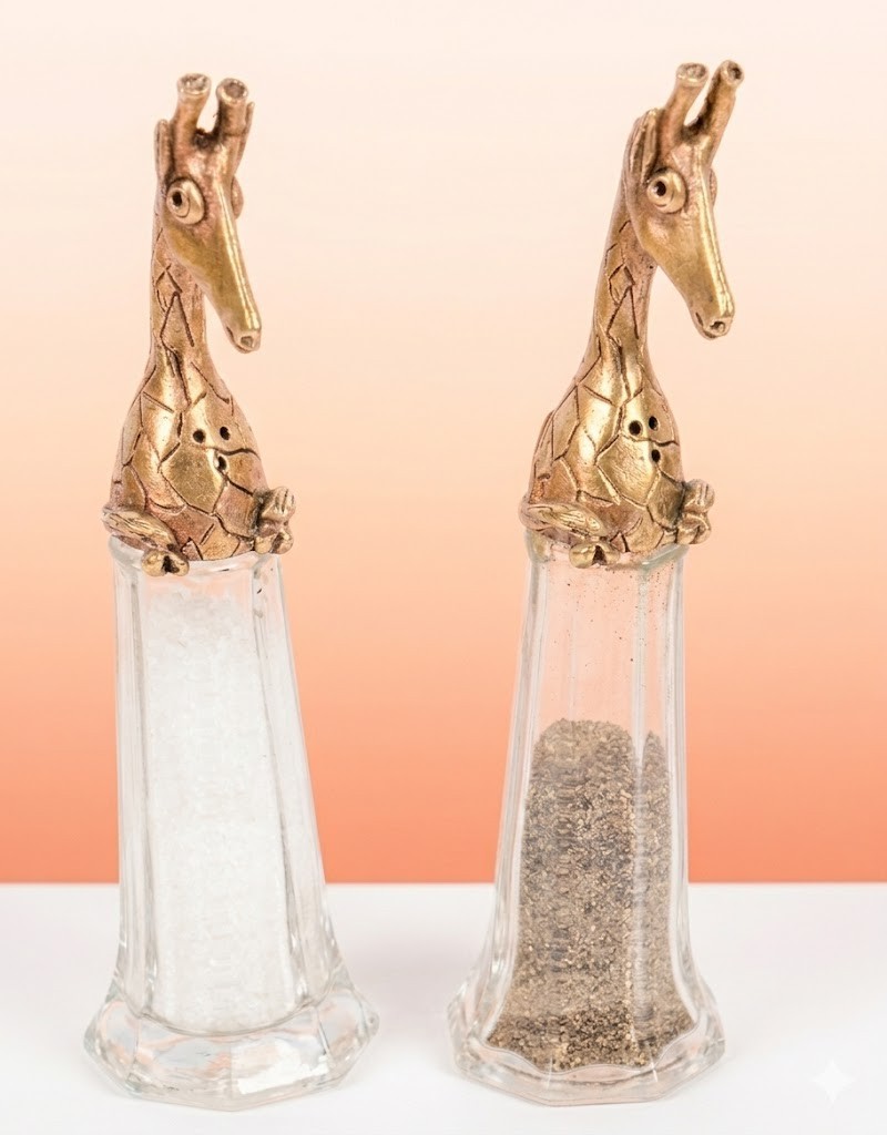 Vintage Giraffe Salt & Pepper Shakers by AST Designs