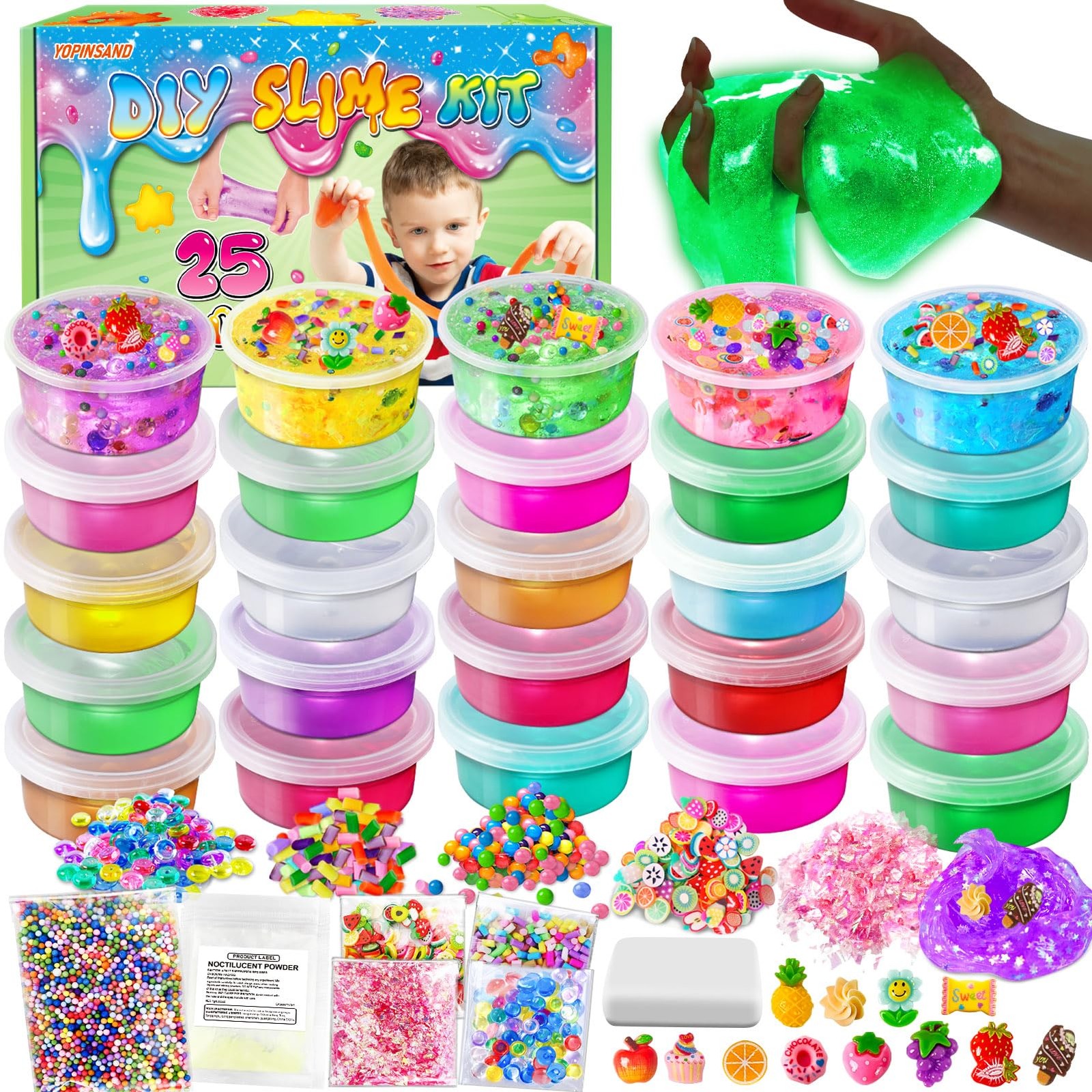 25 Cups DIY Slime Kit, Making 15.9 cm (W) x 5.7 (L) x 25.6 (H) 