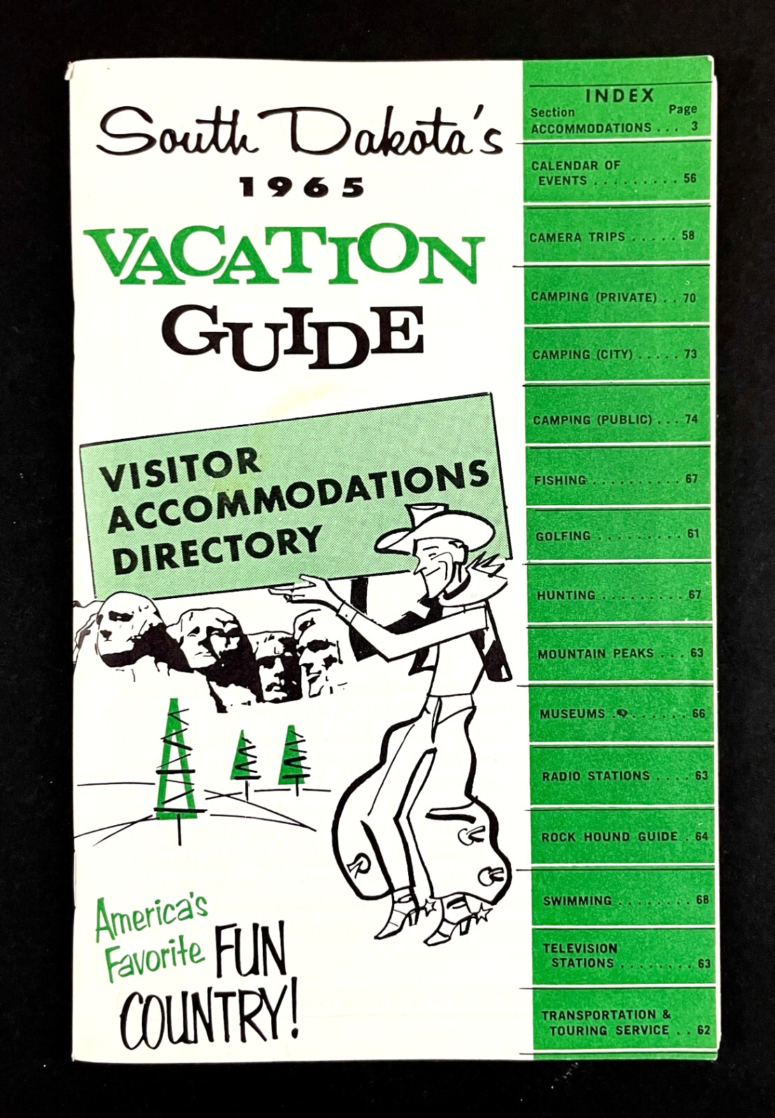 1965 South Dakota Vacation Guide VTG Visitor Accommodations Directory Local Ads