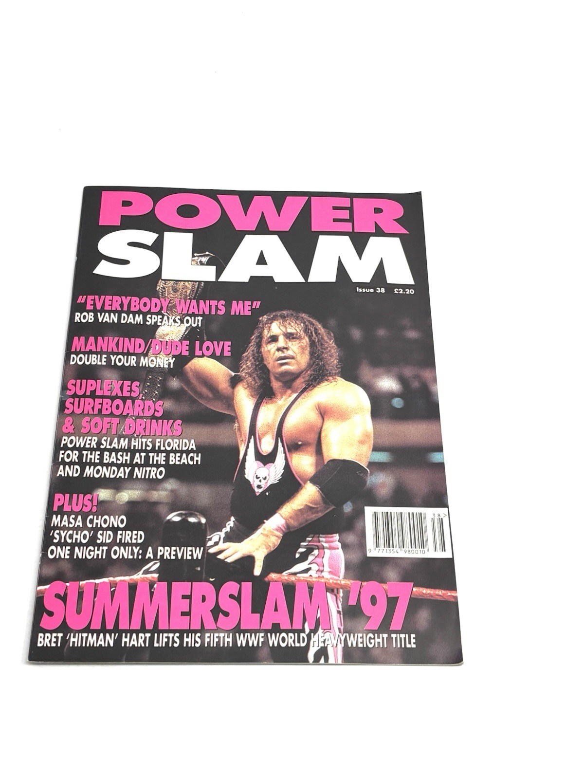 POWER SLAM WRESTLING MAGAZINE ISSUE 38 WWE WWF WCW ECW BRET THE HIT MAN HART
