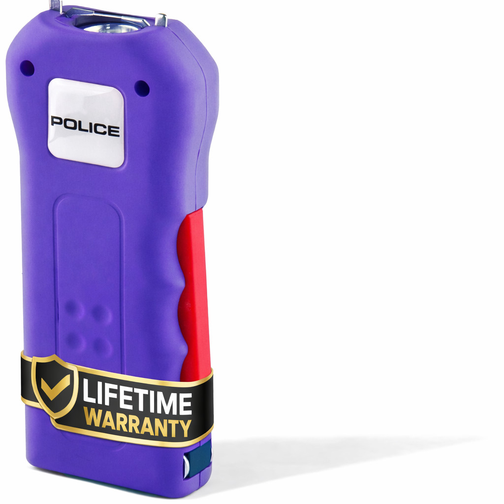 Police 512 Mini Stun Gun Rechargeable LED Flashlight Purple