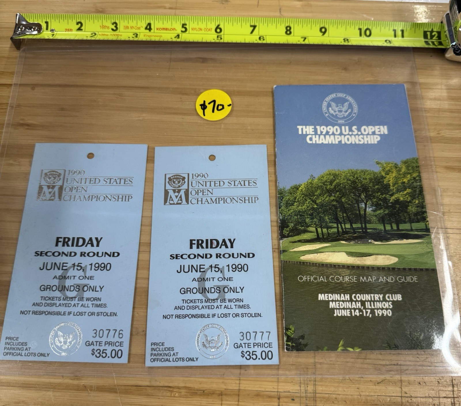 1990 US Open Golf Full  Tickets And Map And Guide