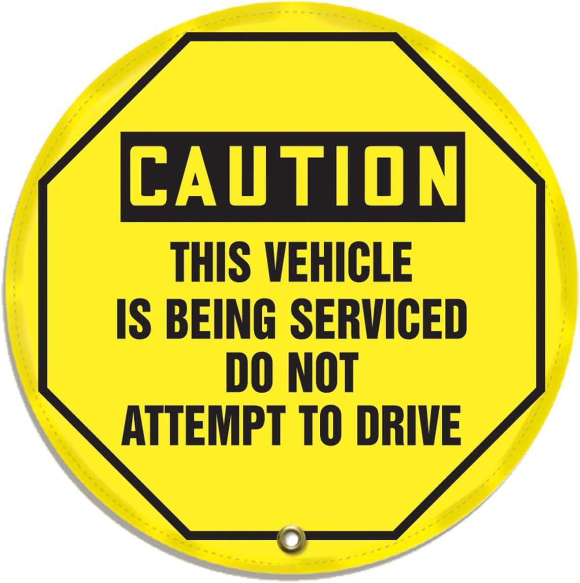 Steering Wheel Cover for Lockout Tagout, Osha-Style Legend Caution This Vehicle 