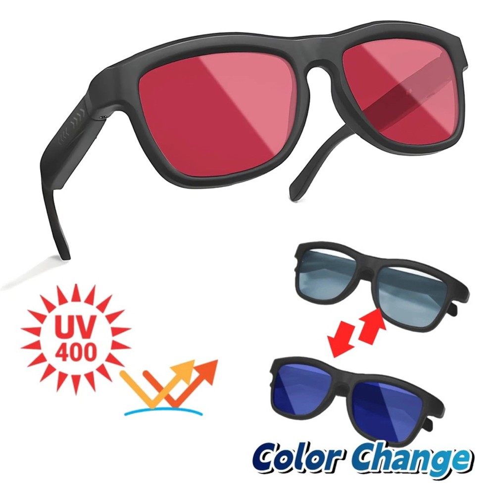 Smart AI Glasses APP Color Changing Sports Sunglasses Bluetooth Earphone Eyewear