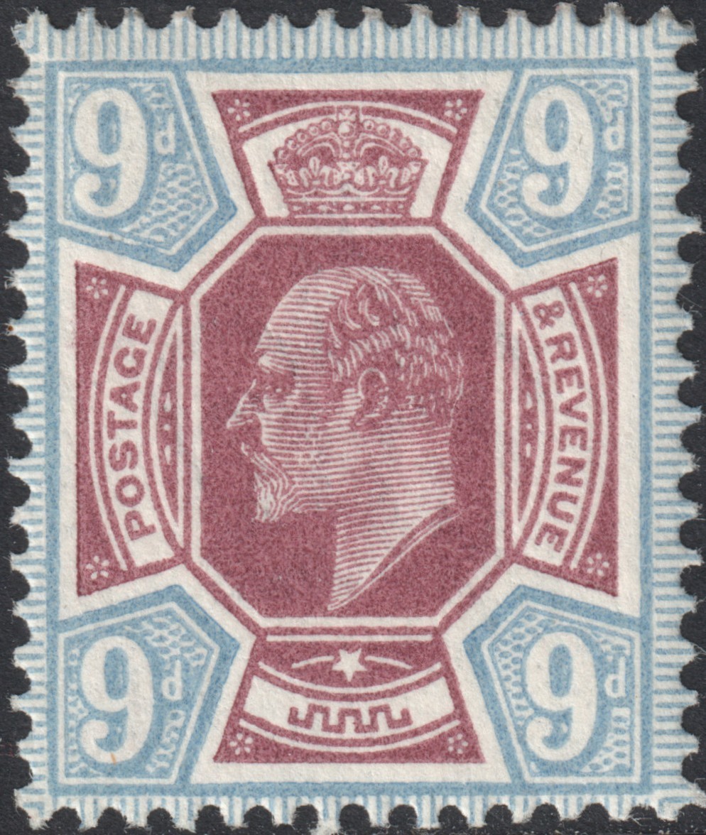 SG 306 9d Reddish Purple & Light Blue M41 (1) very fine and fresh mounted mint.