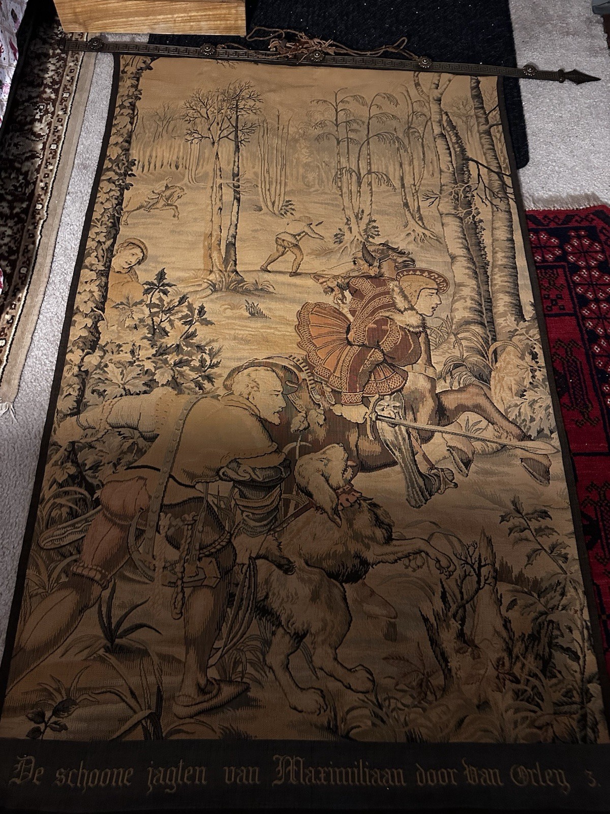 Tapestry Hunts  Of Maximilian Tapestry Forest Hunting Scene Bernar Van Orley