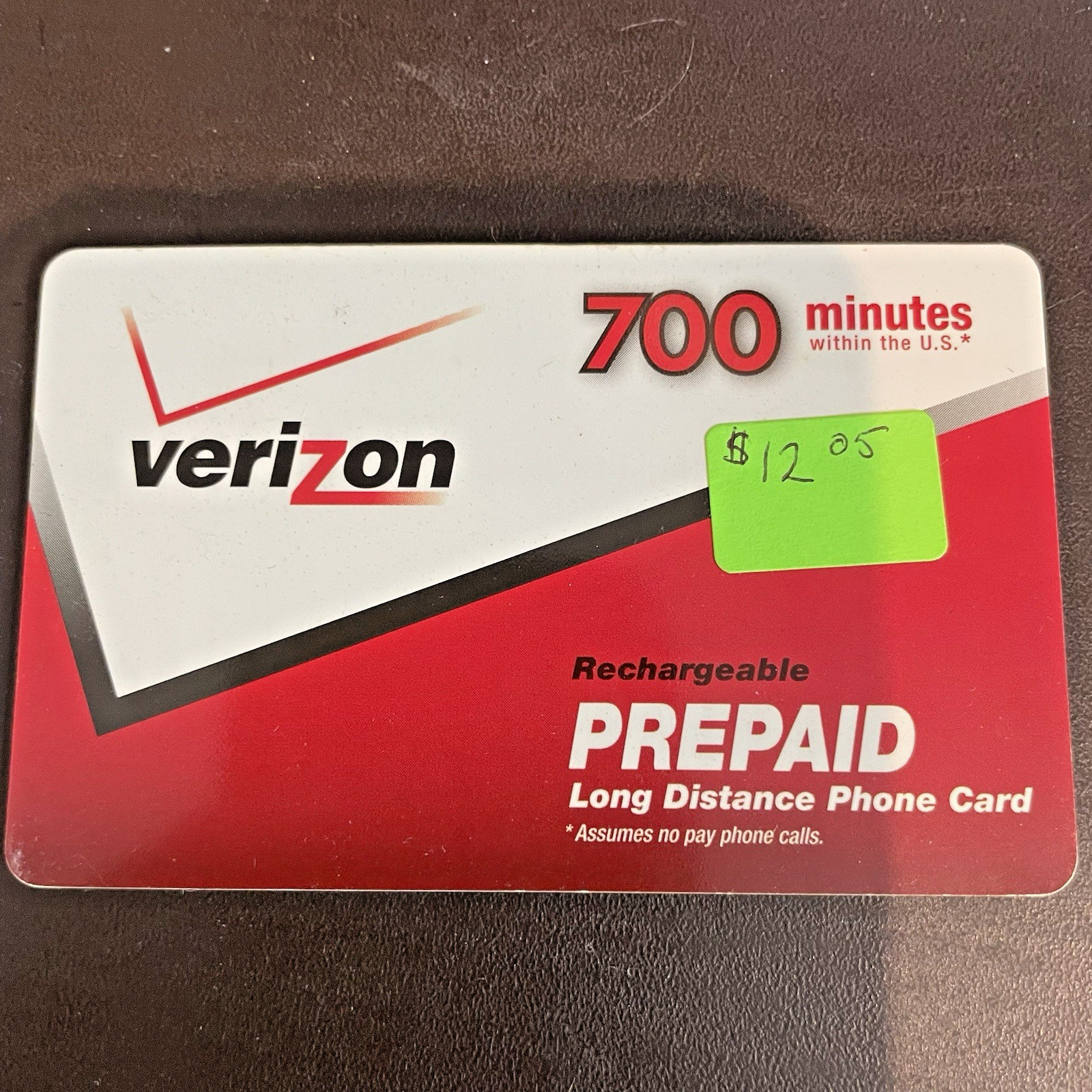Verizon Wireless Prepaid Phone Card $12.05 Balance