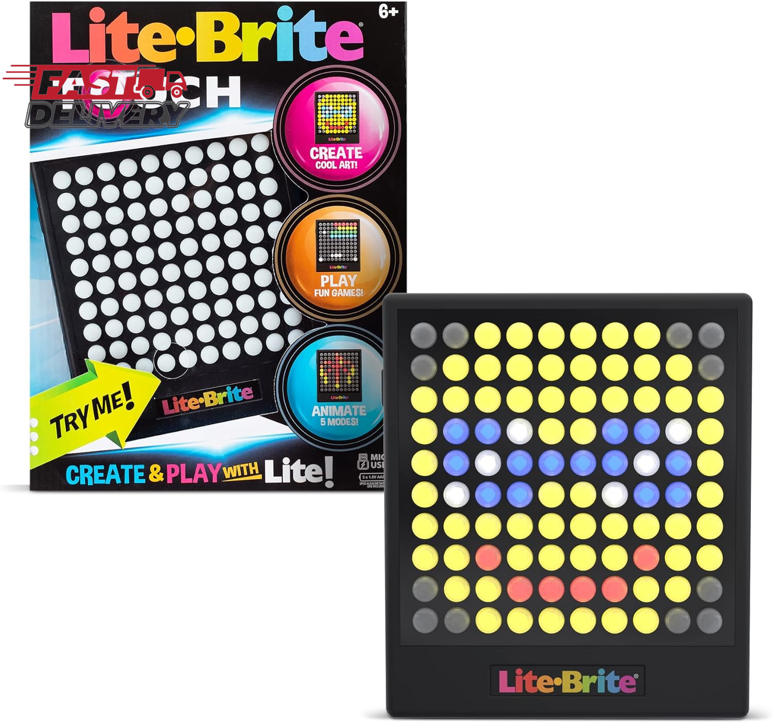 Lite-Brite Touch - Create, Play and Animate - Light up Portable Stem Sensory Lea