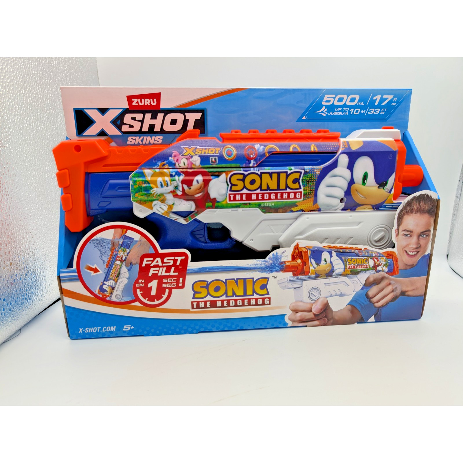 Sonic The Hedgehog X-Shot Water Gun Zuru Skins - Fast Ship!
