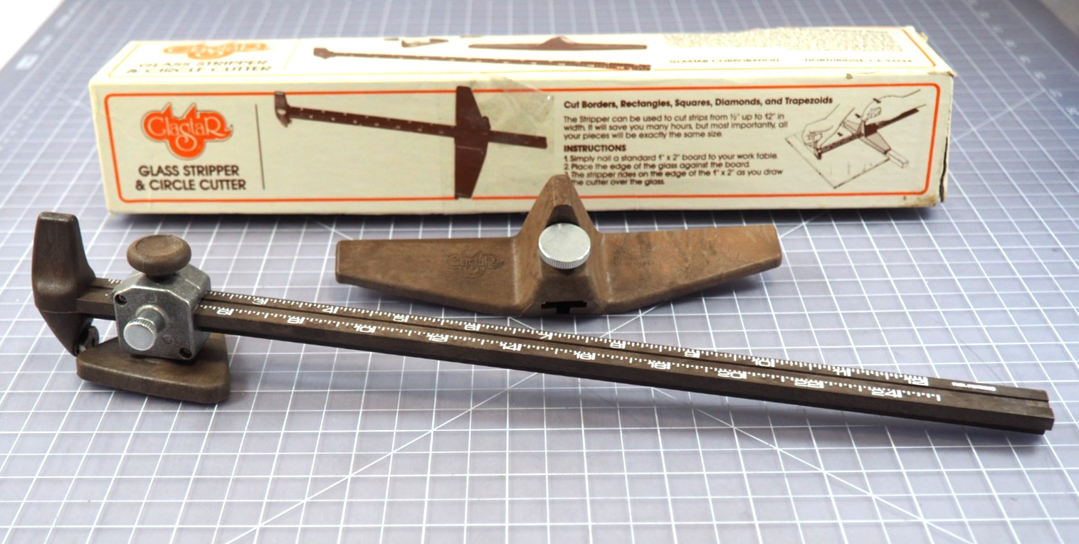 GlasStar Professional Glass Cutter Tool Adjustable Circle and Strip Cutter