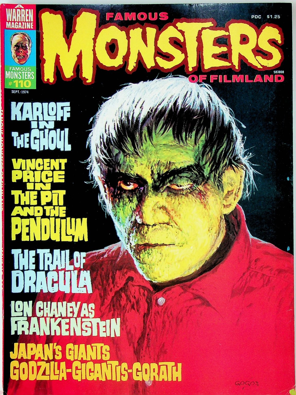 Famous Monsters of Filmland #110 SEPT-1974 Warren Magazine Horror