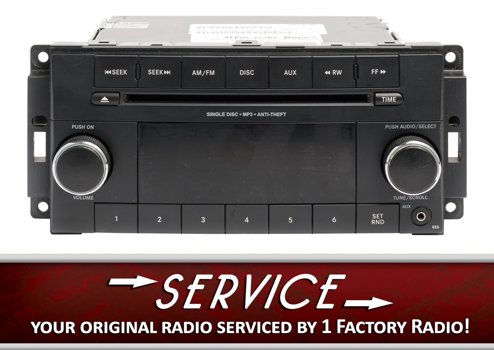 Remanufacture SERVICE for 2012-14 Jeep Wrangler Radio AM FM CD P05091164AB RES