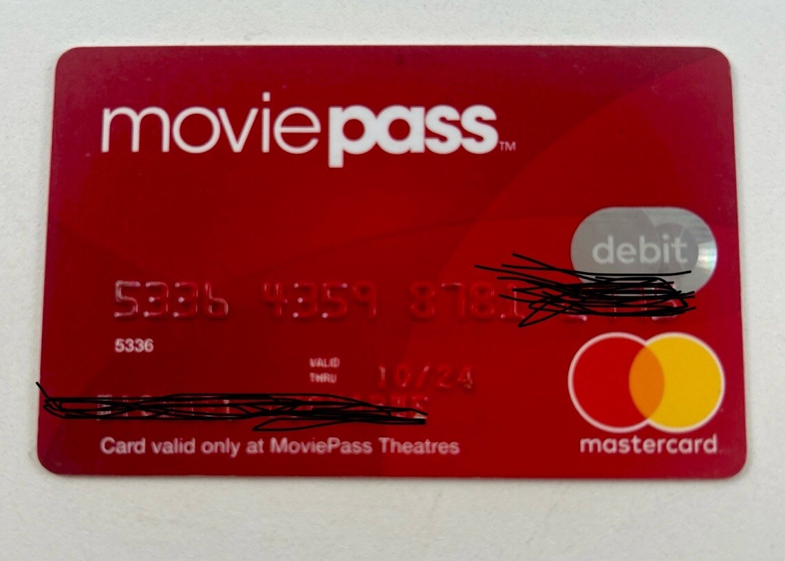 MoviePass RED Card Rare Memorabilia Collectors Item Unsigned