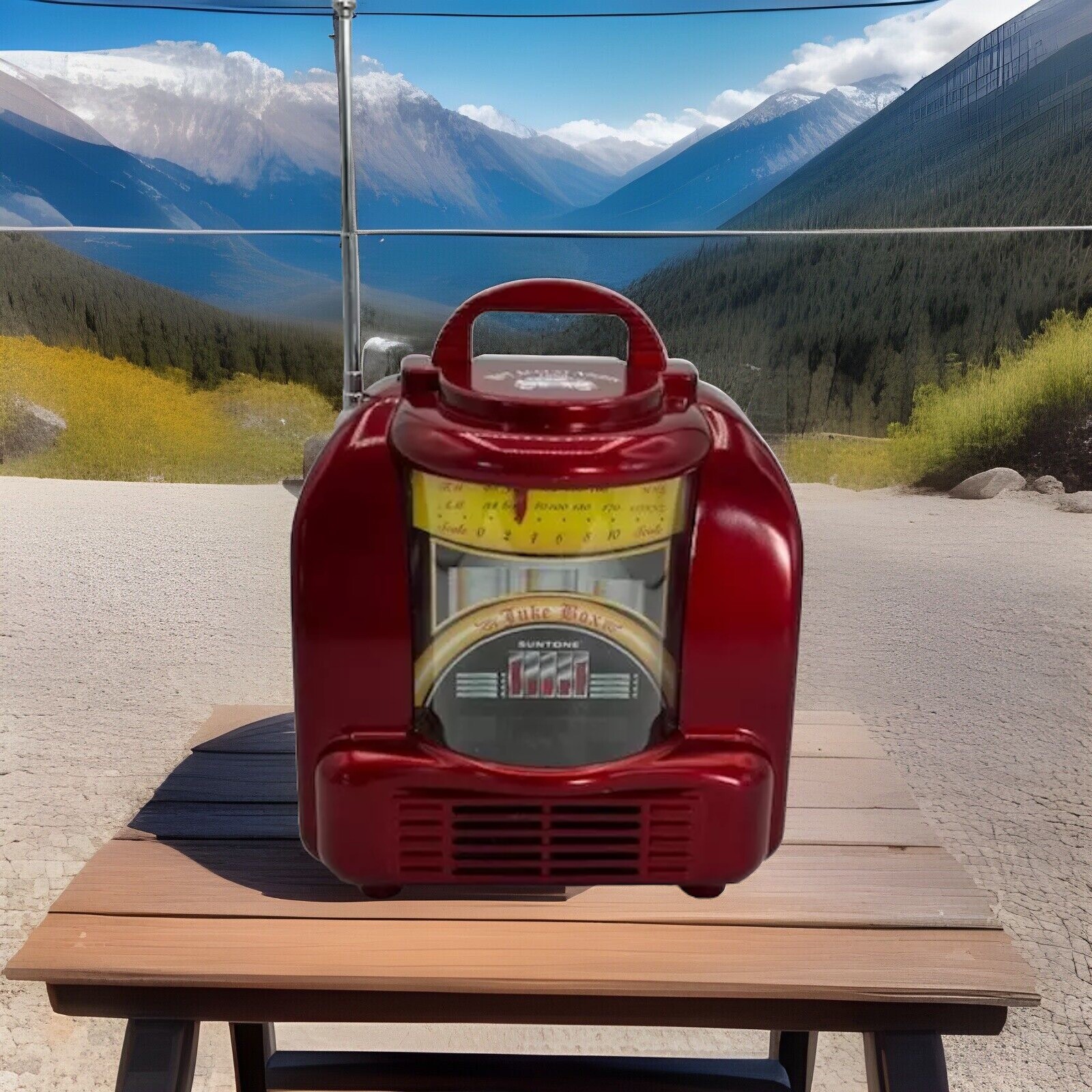 Miniature Jukebox Radio Hot August Night 1998 AM/FM Classic Retro Style Design