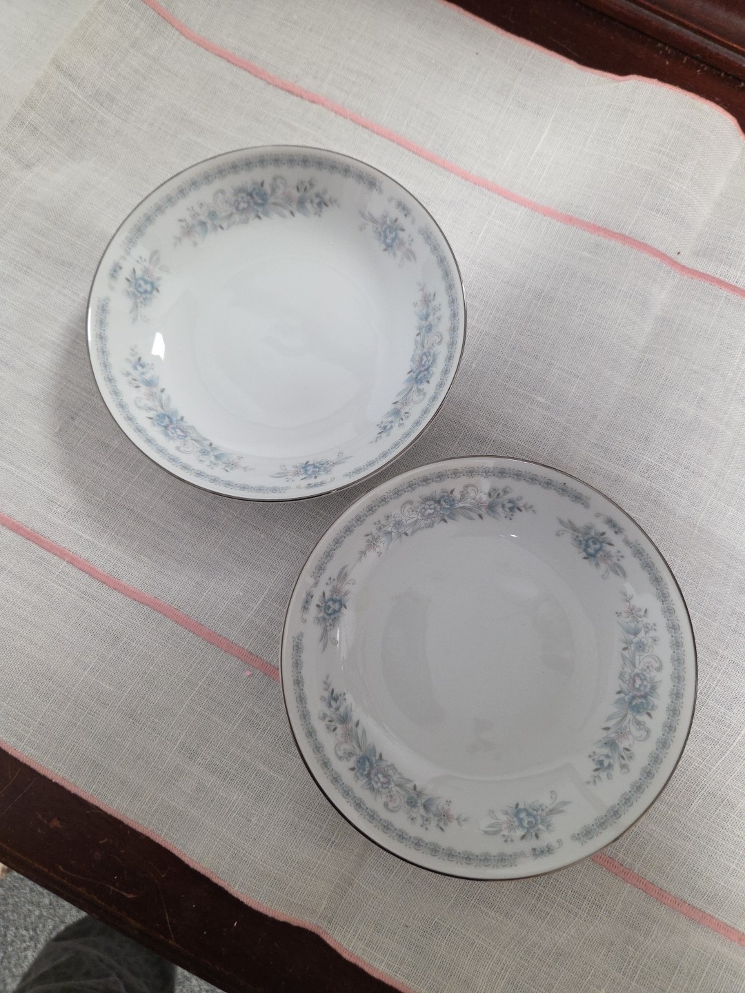 Pair Of Fine Porcelain China of Japan Christine Fruit Dishes 