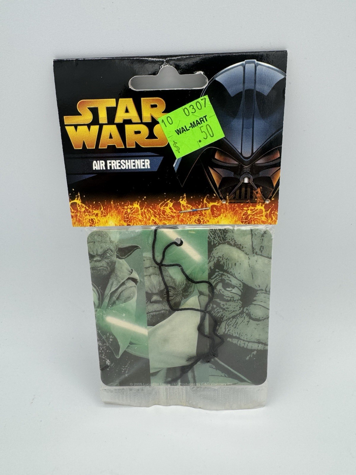 Star Wars Yoda Image Air Freshener A-SW-4 Green Apple NEW SEALED UNUSED