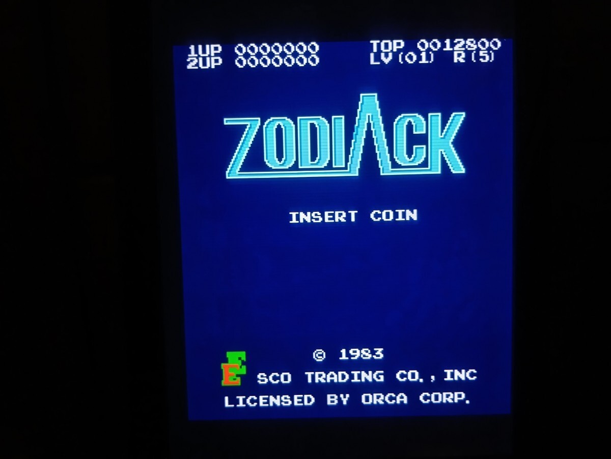 Zodiack Arcade PCB Orca Esco Trading 1983 Authentic Board G-Conn Harness JP