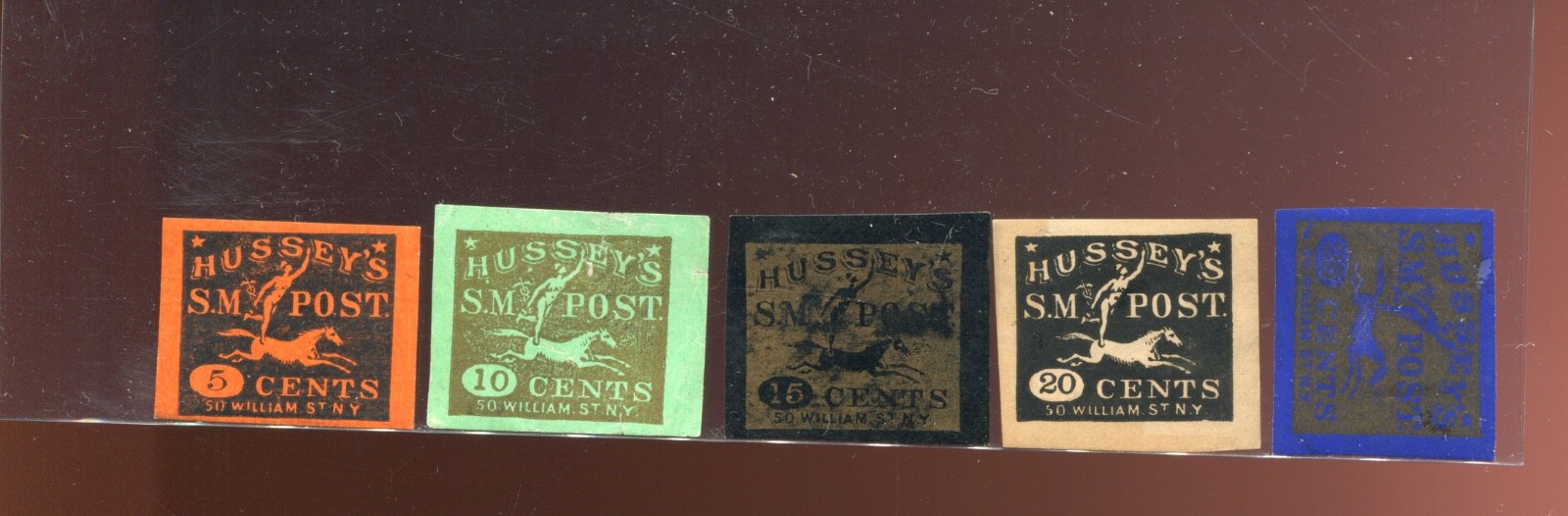 87LE1-87LE5  Hussey's Post Special Delivery Group of 5 Stamps  Bx6895