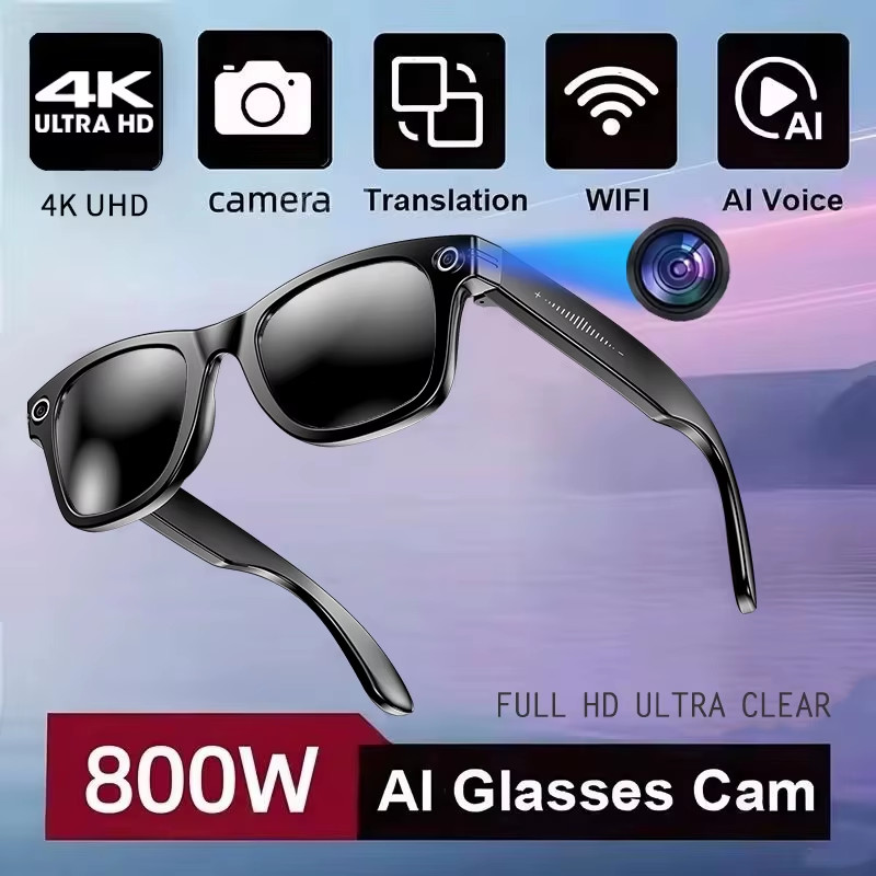 New 800W Camera AI Glasses Men Color-Changing Smart Translation Glasses Photo Vi