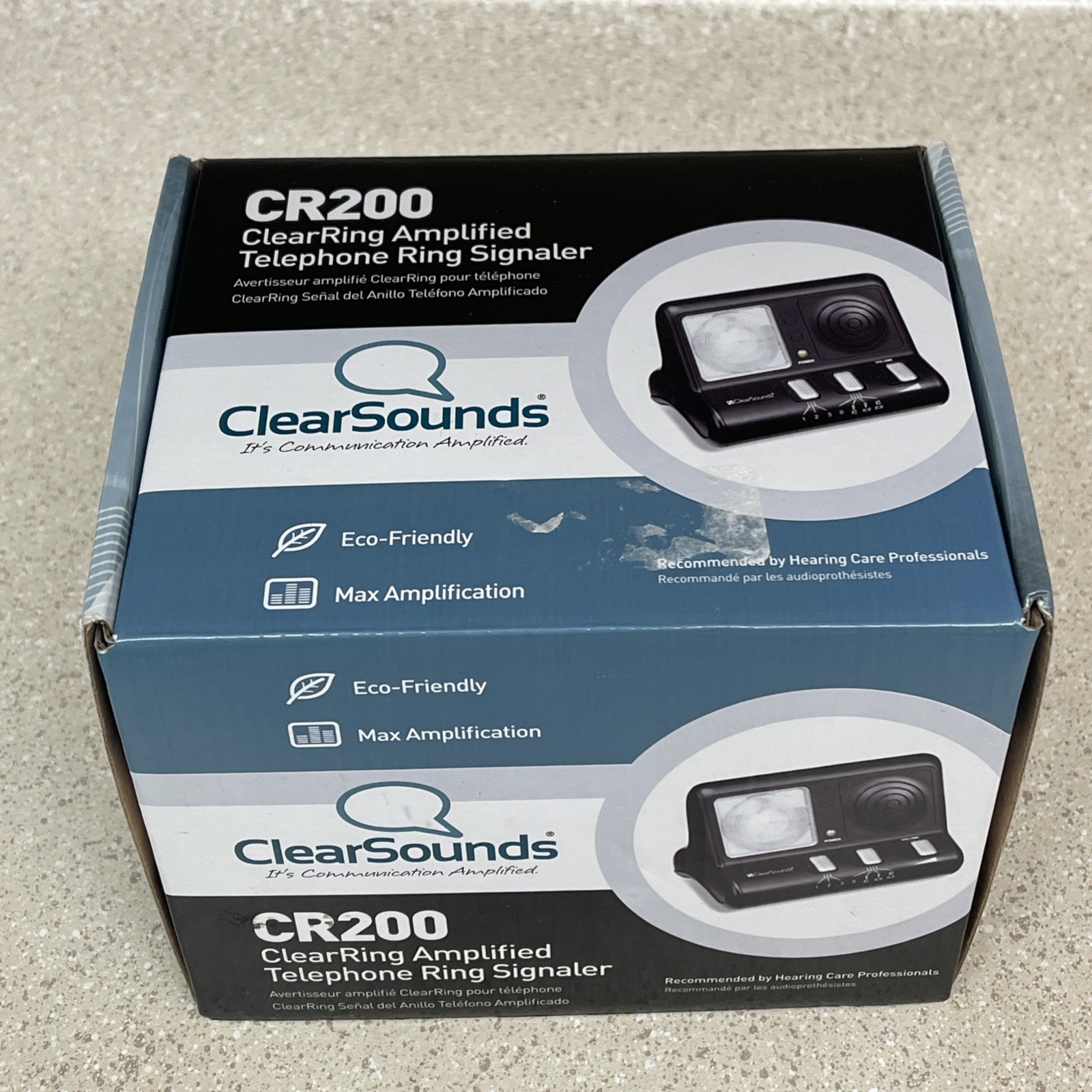 ClearSounds CR200 ClearRing Amplified Telephone Ring Signaler – New Open Box