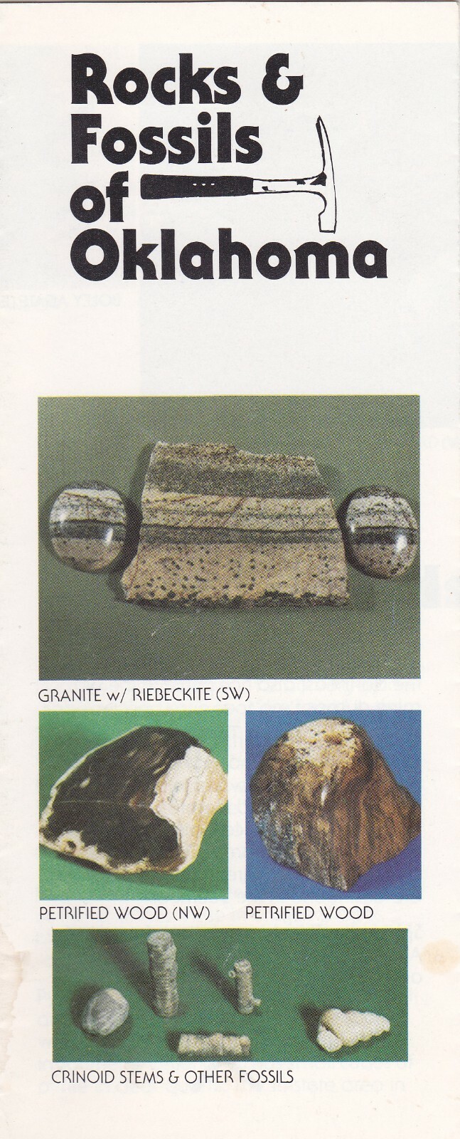 1980's Rocks And Fossils Of Oklahoma Brochure