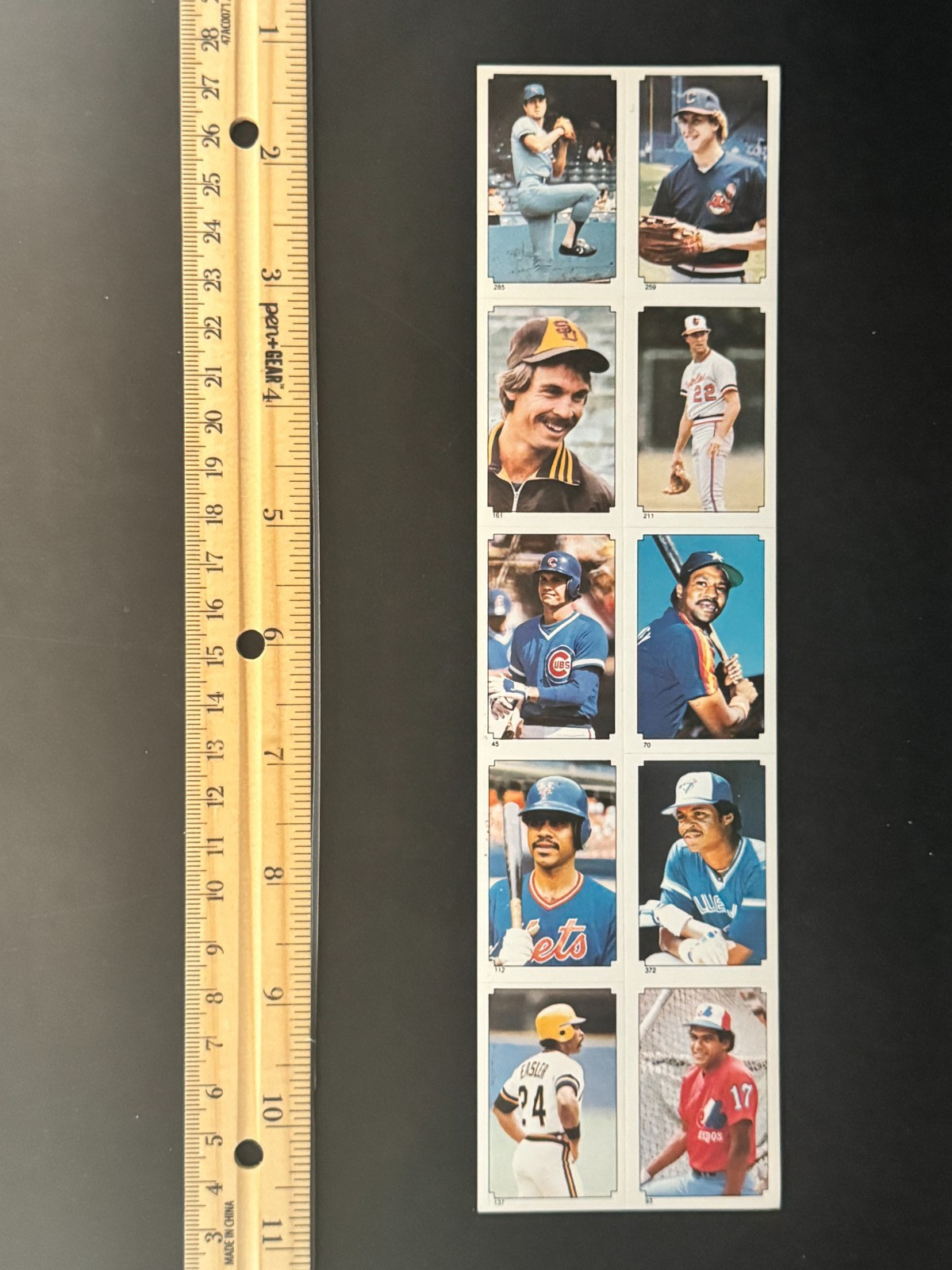 1984 Topps Sticker Complete Panel, Sandberg, Palmer, #4