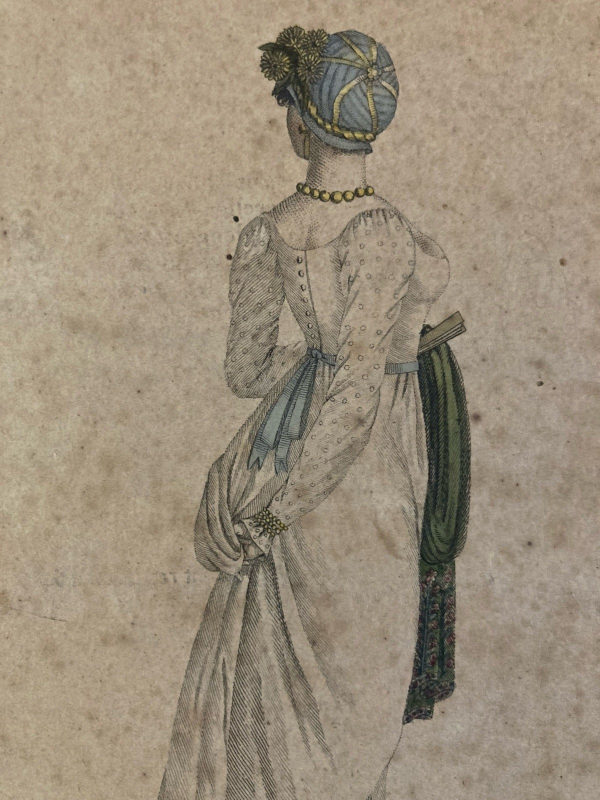 Engraving Gravure Costume Mode Paris 1811 Old XIX Philibert-Louis DEBUCOURT Art