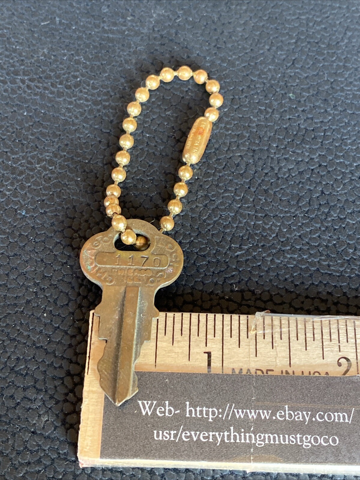 1940s Candy Vending Soda Machine Coin Box Key No 1170 Replacement Chicago Lock