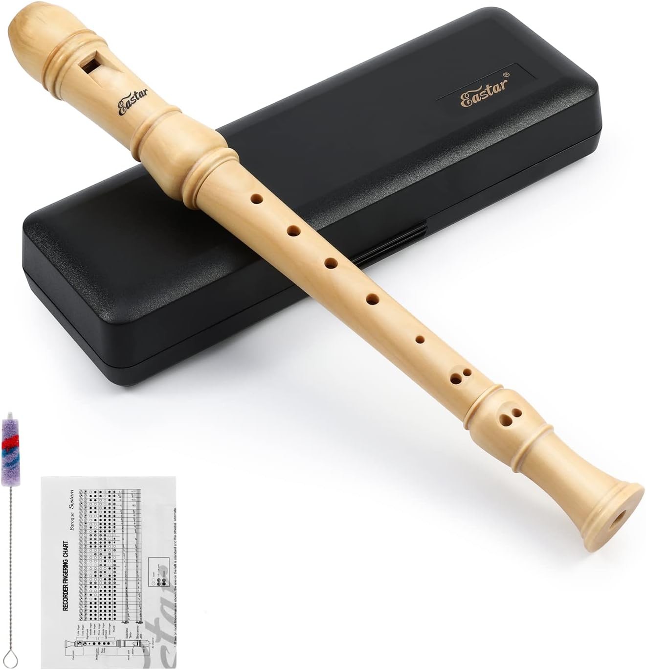 Eastar Soprano Beginners Recorder Baroque fingering C Key Maple Descant Recorder