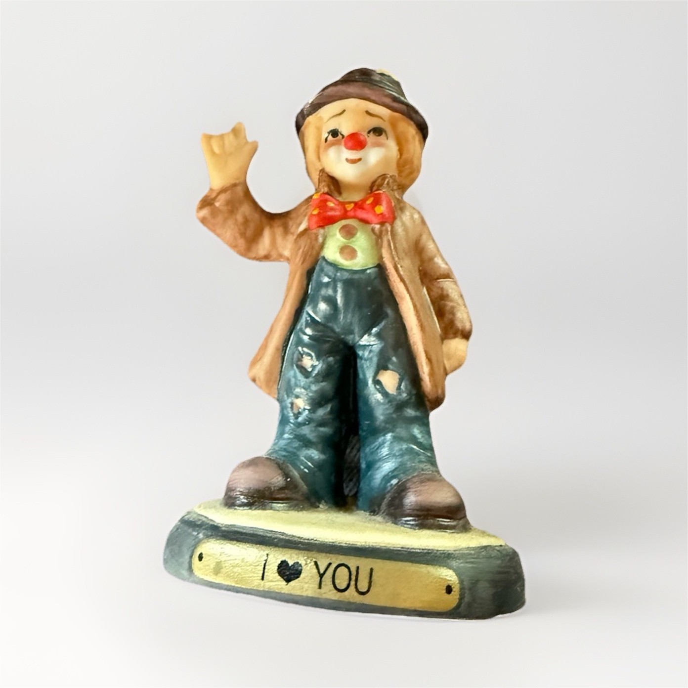 Ceramic Figurine, Hand Painted, Multicolor, Love Theme Sculpture