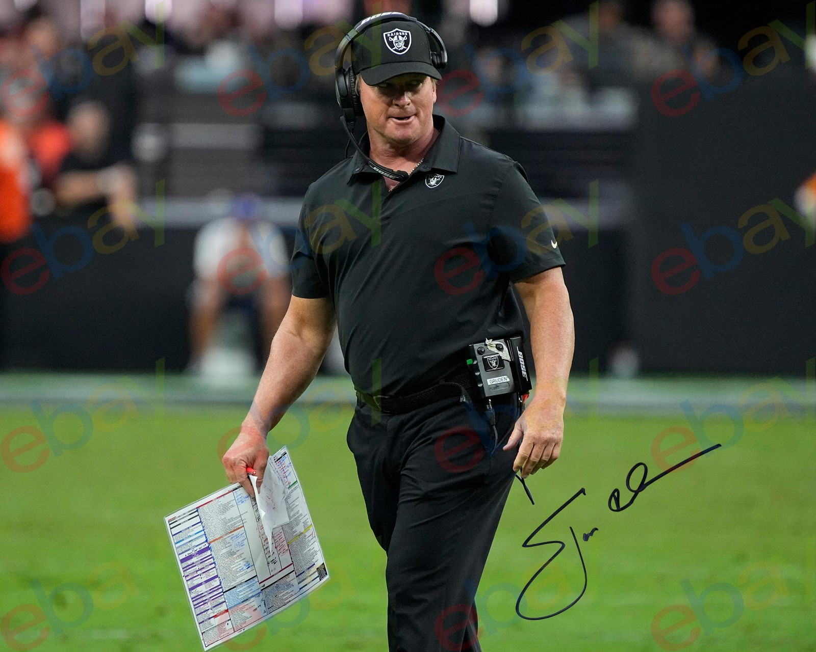Jon Gruden - REPRINT auto signed 8x10 Photo Las Vegas Raiders