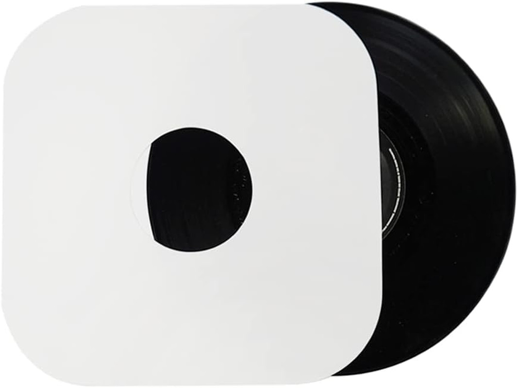 20 Pack 10 Inch Vinyl Record Inner Paper Sleeves Anti Static White Paper Covers