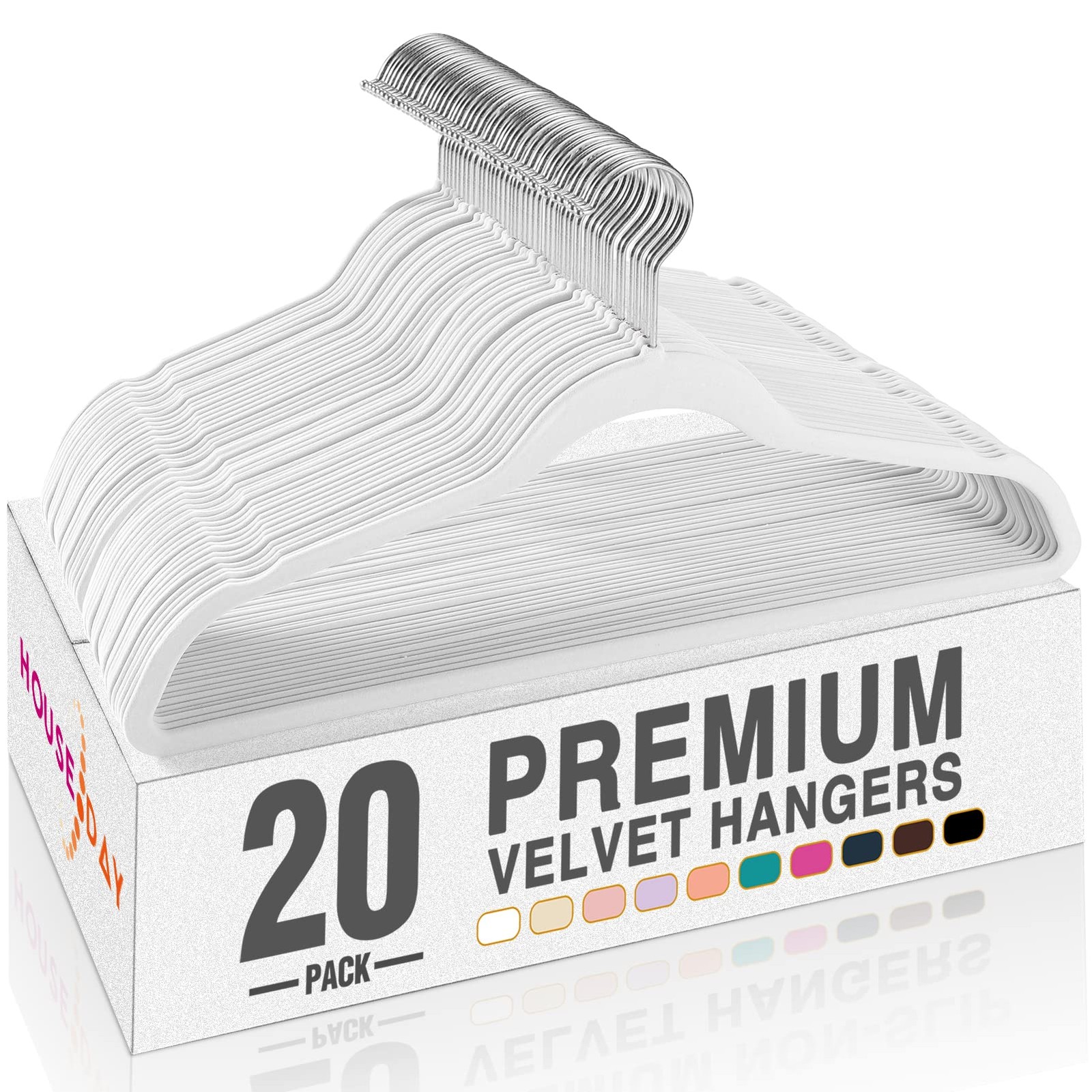 Velvet Hangers 20 Pack Non Slip Clothes Felt Hanger Heavy Duty Coat Suit HOUSE