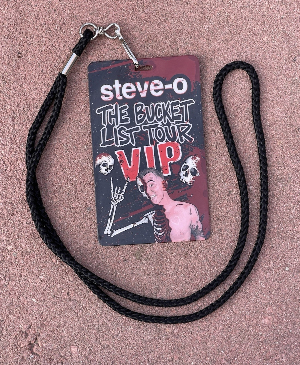 Steve-O The Bucket List Tour VIP Lanyard