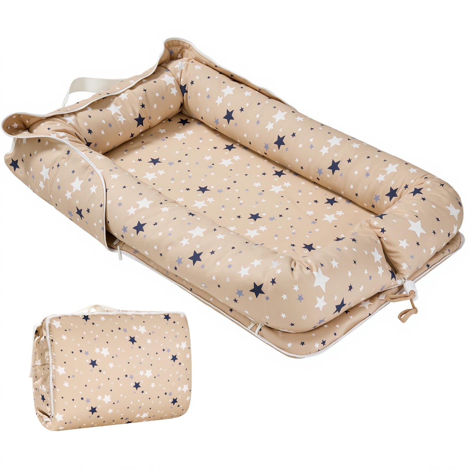 Baby Lounger for Newborn, Dock A Tot & Baby Lounger Pillow with Soft Cotton, ...