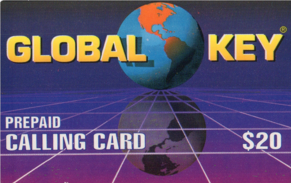 4323 Used Phone Card U.S.A. RSL COM Global Key 20 Barcode