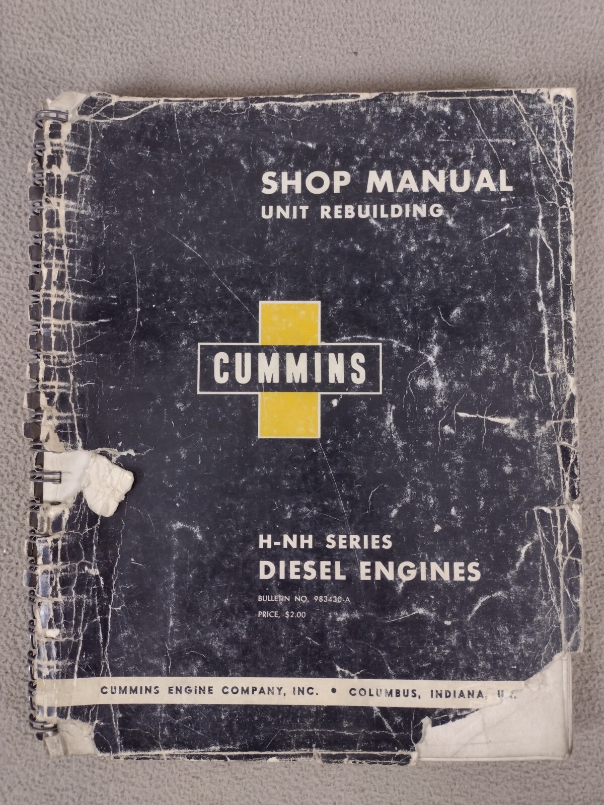1960 Cummins H NH Series Diesel Engines Rebuilding Shop Manual # 983430-A
