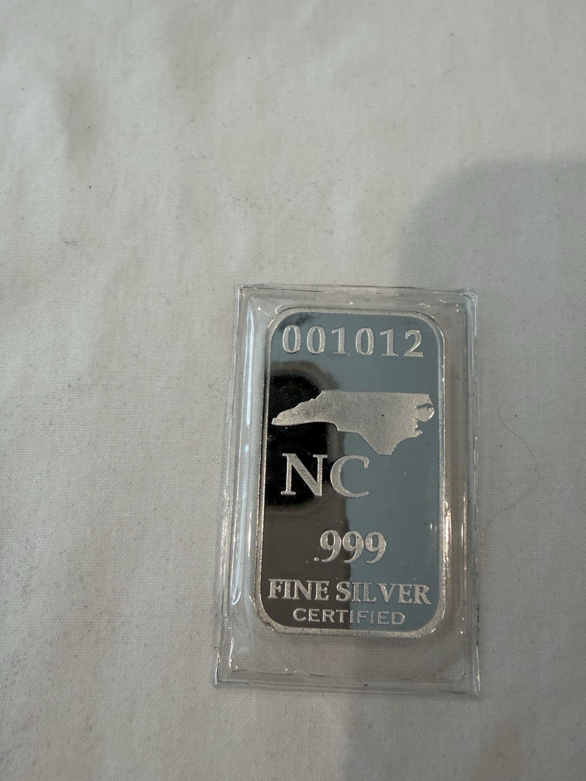NC .999 Fine Silver US State Bar 1 oz 